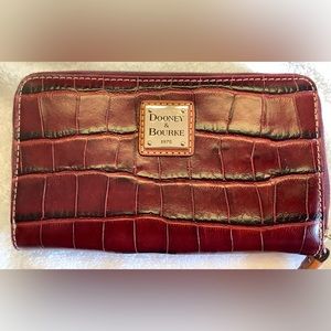 Dooney Bourke embossed crocodile large wallet